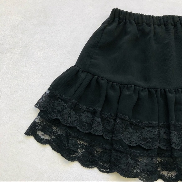 Colza, Lace Trim Skirt, Size Large - Picture 10 of 15